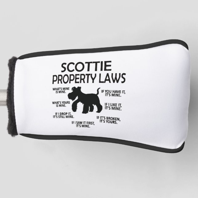 Funda Para Palo De Golf Scottie Lover Scottish Terrier Owner Scottie Mom (Anverso)