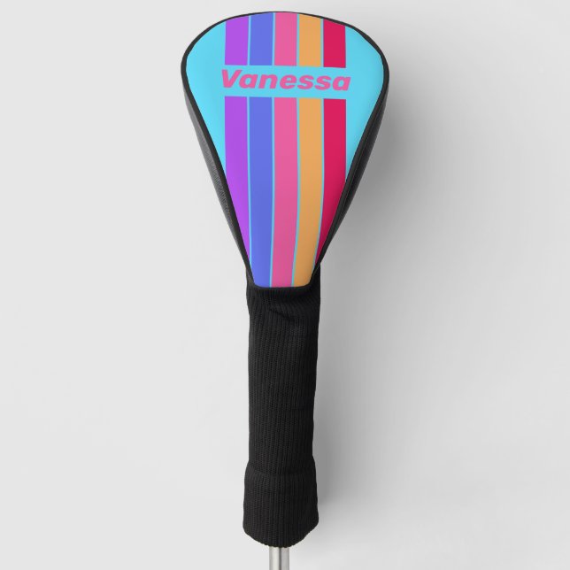 Funda Para Palo De Golf Sea Glass Pin Striped with Name (Anverso)