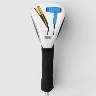 Funda Para Palo De Golf Secador de pelo y ilustracion de alisador de pelo
