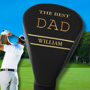 Funda Para Palo De Golf Sencillo estilo de textura de madera estilo Nombre