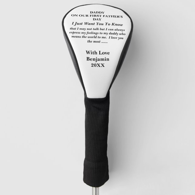 Funda Para Palo De Golf Sencillo Primer Día del Padre  (Anverso)