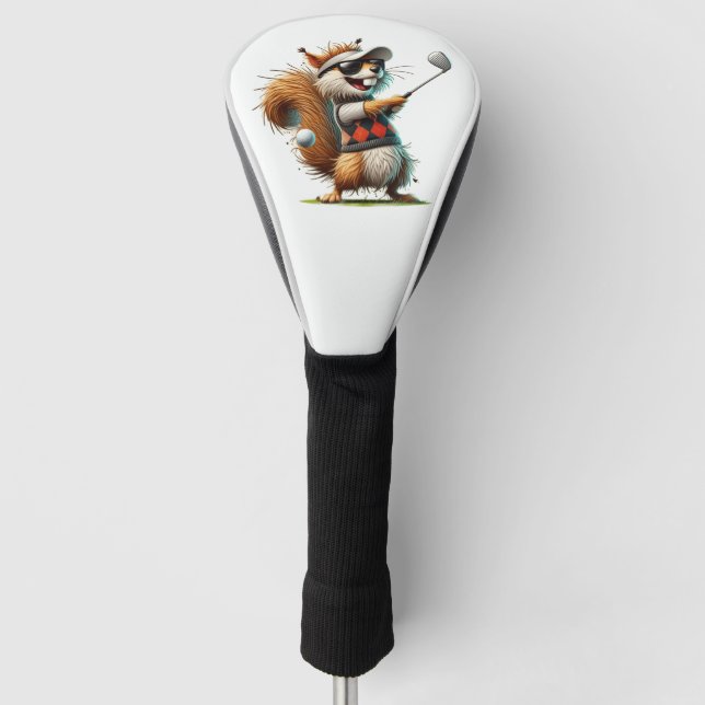 Funda Para Palo De Golf Señor ardilla (Anverso)