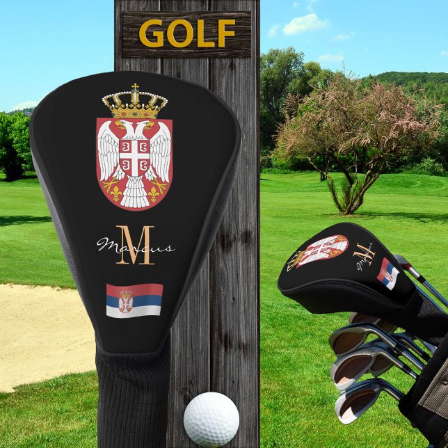 Funda Para Palo De Golf Serbia, la bandera serbia sobre los clubes de golf (Subido por el creador)