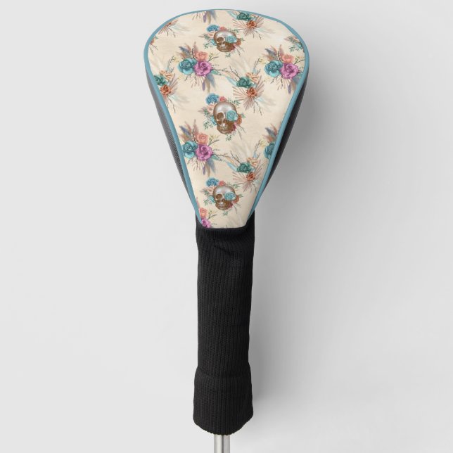 Funda Para Palo De Golf Serie Boho Skull Diseño 3 (Anverso)