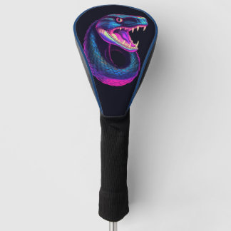 Funda Para Palo De Golf Serpiente Cobra en estilo estético vaporwave
