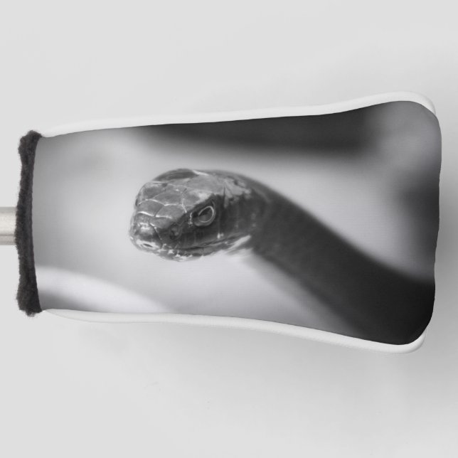Funda Para Palo De Golf Serpiente negra y blanca (Anverso)