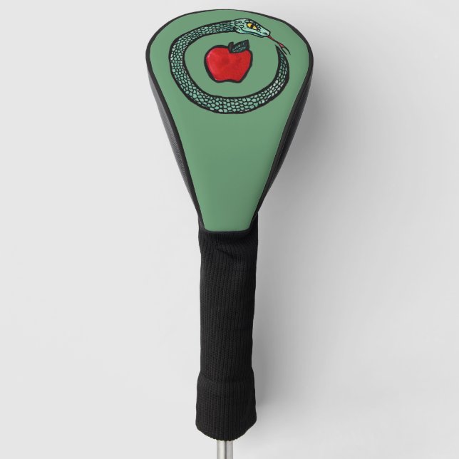 Funda Para Palo De Golf Serpiente y manzana (Anverso)