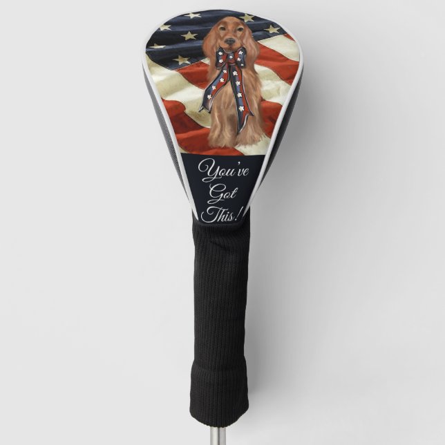 FUNDA PARA PALO DE GOLF SETER ROJO IRLANDÉS (Anverso)