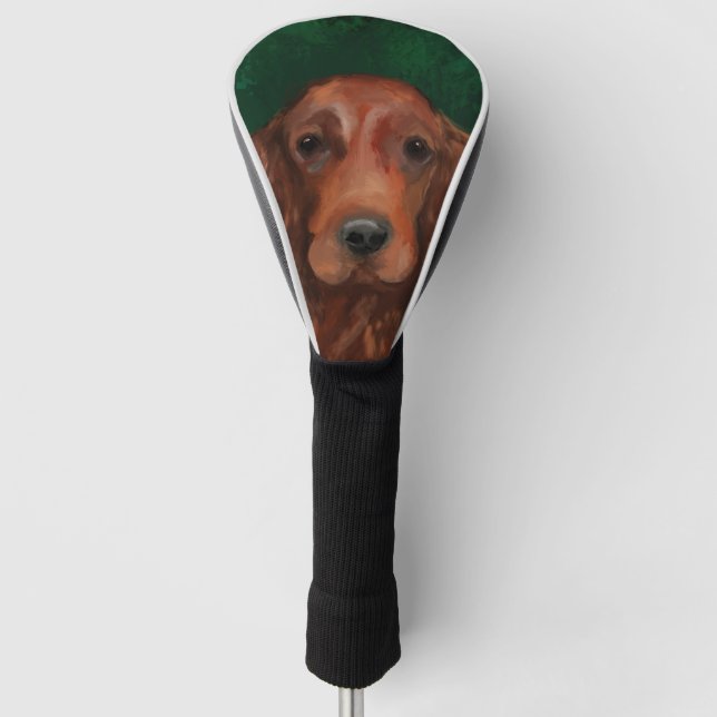 Funda Para Palo De Golf Setter rojo irlandés (Anverso)