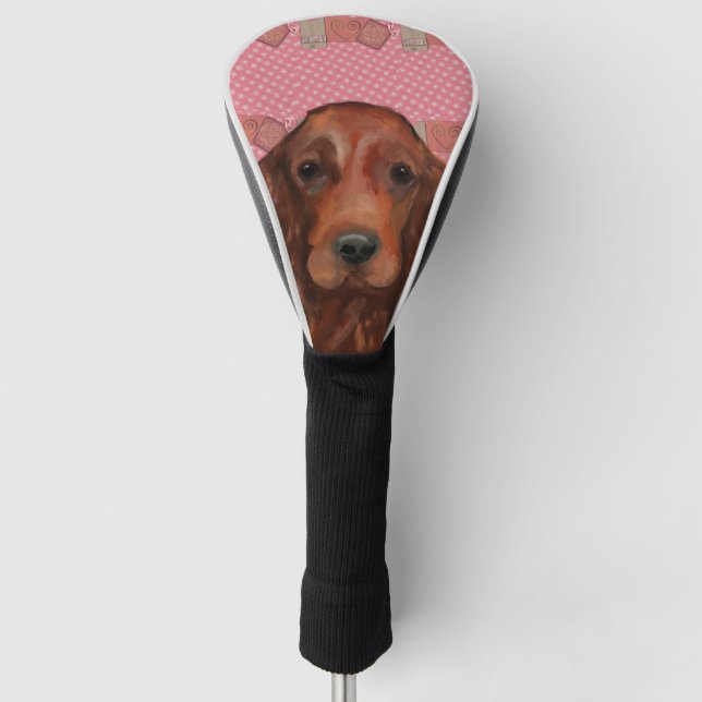 Funda Para Palo De Golf Setter Rojo Irlandés (Anverso)
