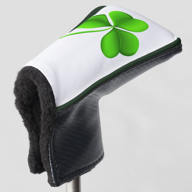 Funda Para Palo De Golf Shamrock en blanco (Anverso 3/4)