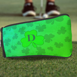 Funda Para Palo De Golf Shamrock Monograma Green Clover Golf Head