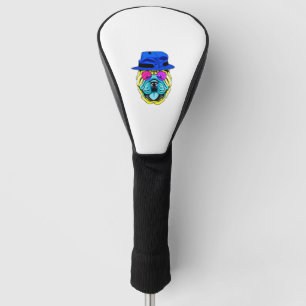 Funda Para Palo De Golf Shar Pei, un perro colorido de Sharpei chino con u