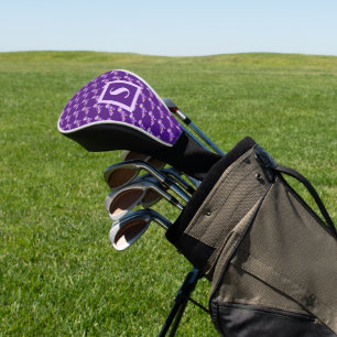 Funda Para Palo De Golf Shihpoo Cute Dog Morple Silhouette Monograma