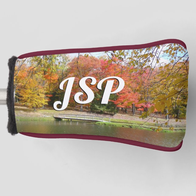 Funda Para Palo De Golf Siete Springs Fall Bridge III Paisaje de Otoño (Anverso)