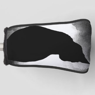 Funda Para Palo De Golf Silhouette de gato negro