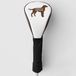 Funda Para Palo De Golf Silhouette de nombre de laboratorio de chocolate L