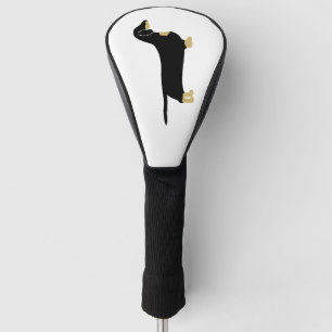 Funda Para Palo De Golf silueta dachshund negra y tostana