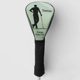 Funda Para Palo De Golf Silueta de golf, macho, nombre, texto
