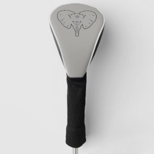 Funda Para Palo De Golf Silueta de la cara del elefante