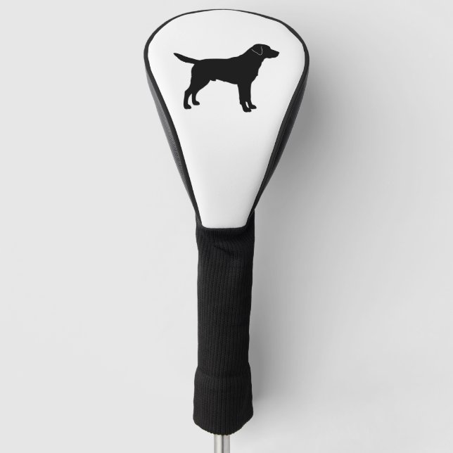 Funda Para Palo De Golf Silueta de Labrador Negro (Anverso)