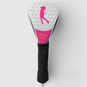 Funda Para Palo De Golf Silueta rosada para deportistas