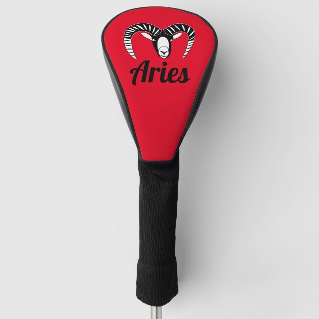 Funda Para Palo De Golf Símbolo Aries Ram Rótulo Astrológico (Anverso)