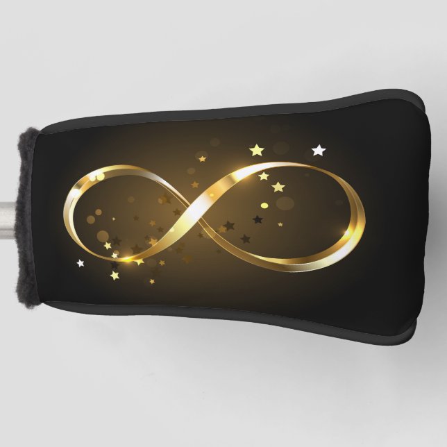 Funda Para Palo De Golf Símbolo de infinito dorado (Anverso)