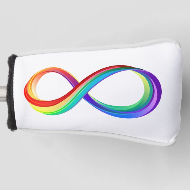 Funda Para Palo De Golf Símbolo infinito arcoiris en capas (Anverso)