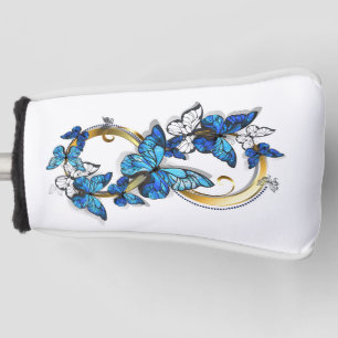 Funda Para Palo De Golf Símbolo infinito de mariposas Morpho azules
