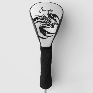 Funda Para Palo De Golf Símbolo zodiaco escorpio y Rótulo personalizado