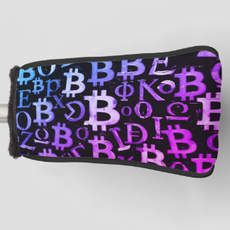 Funda Para Palo De Golf Símbolos de Bitcoin (Estilo: Miami Púrpura - 1)