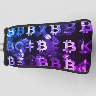 Funda Para Palo De Golf Símbolos de Bitcoin (Estilo: Miami Púrpura - 2)
