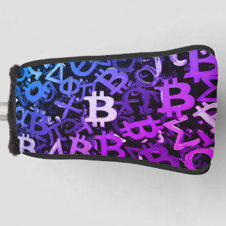 Funda Para Palo De Golf Símbolos de Bitcoin (Estilo: Miami Púrpura - 3)