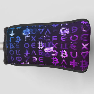 Funda Para Palo De Golf Símbolos de Bitcoin (Estilo: Miami Púrpura - 4)