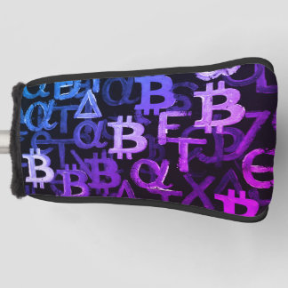 Funda Para Palo De Golf Símbolos de Bitcoin (Estilo: Miami Púrpura - 6)