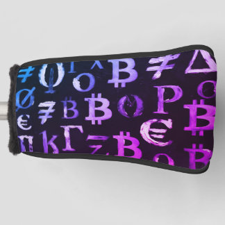 Funda Para Palo De Golf Símbolos de Bitcoin (Estilo: Miami Púrpura - 8)