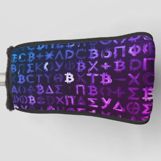 Funda Para Palo De Golf Símbolos de Bitcoin (Estilo: Miami Púrpura - 9)