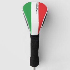 Funda Para Palo De Golf Simple Bold Italian Flag Personalized   Golf Head 