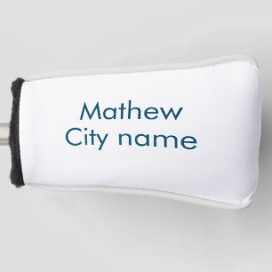 Funda Para Palo De Golf simple letra inicial monograma añada su nombre