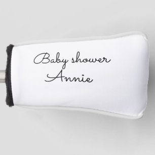 Funda Para Palo De Golf simple minimal agrega tu nombre texto baby shower 