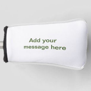 Funda Para Palo De Golf Simple minimal verde añade tu texto nombre foto pe