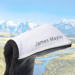 Funda Para Palo De Golf Simple Minimalista Nombre editable u otro texto