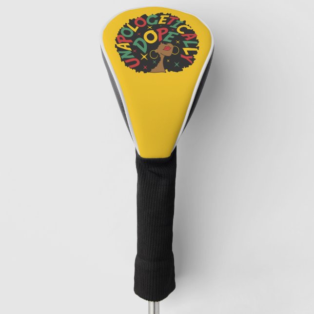 Funda Para Palo De Golf Sin arrepentimiento, negro Chica africano (Anverso)