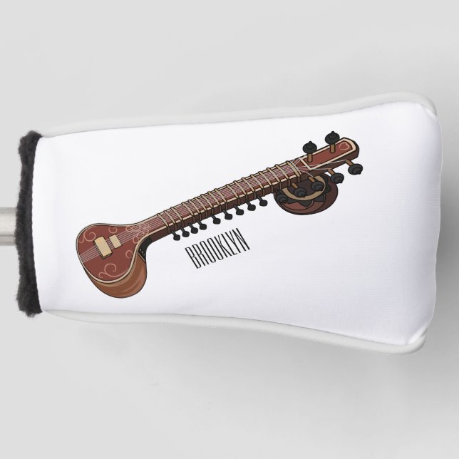 Funda Para Palo De Golf Sitar personalizado ilustracion (Anverso)