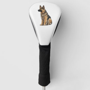 Funda Para Palo De Golf Sitting de pastor alemán