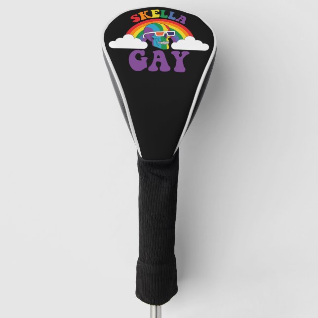 Funda Para Palo De Golf Skeleton Skella Gay Rainbow Pride Mes (Anverso)