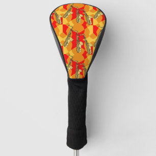 Funda Para Palo De Golf Sketchic Saxofhone Gray Pattern