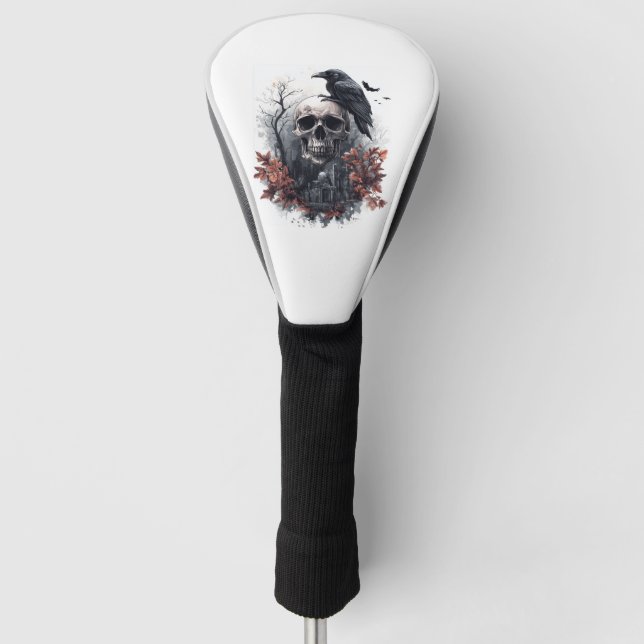 Funda Para Palo De Golf Skull and Raven Prophecy (Anverso)