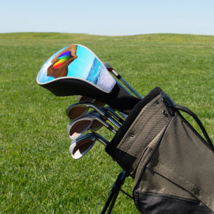 Funda Para Palo De Golf SlipperyJoe gradiente de corazón de arcoíris vívid